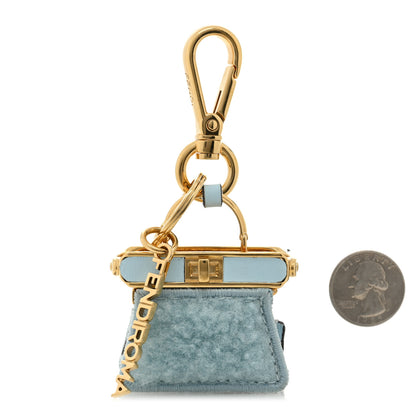 Fendi Sheepskin Fendiroma Peekaboo Key Case Powder Sugar 2 of 4