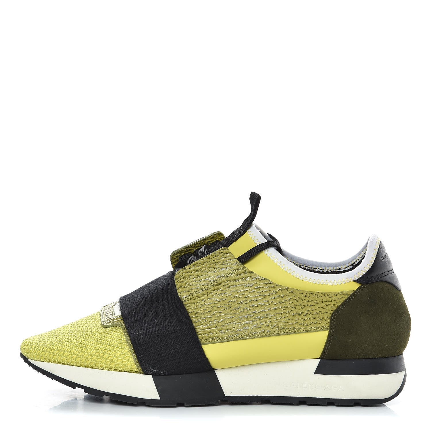 Balenciaga Calfskin Race Runner Sneakers 39 Neon Black 1 of 7