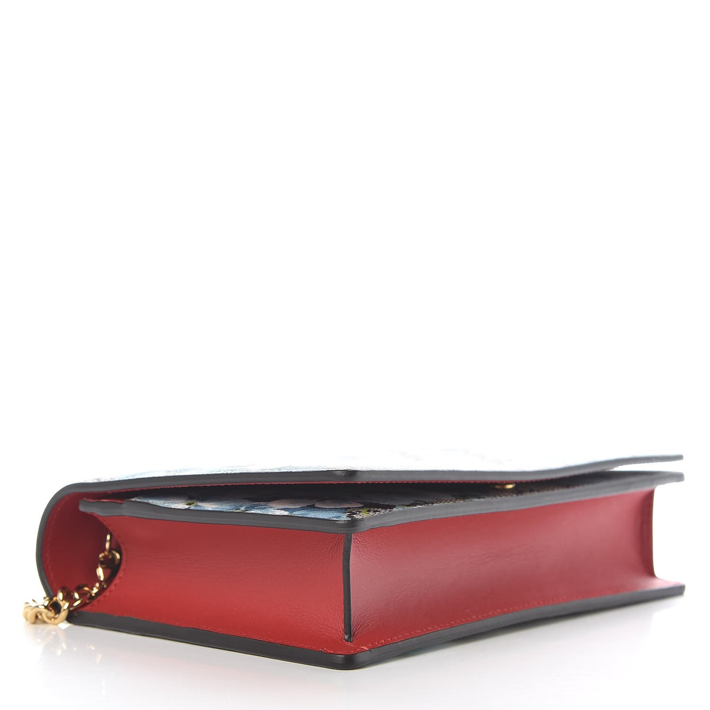 GG Supreme Monogram Blooms Chain Wallet Blue