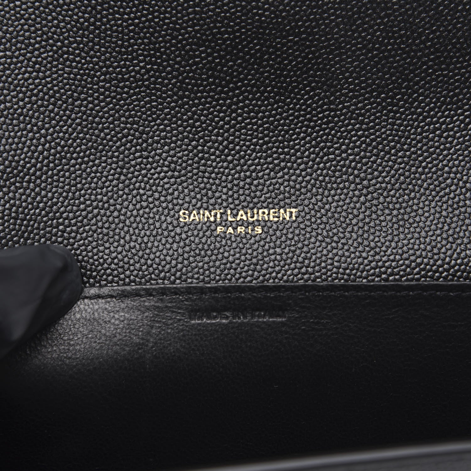 Saint Laurent Grain De Poudre Uptown Chain Wallet Black 5 of 6