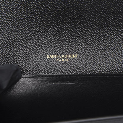 Saint Laurent Grain De Poudre Uptown Chain Wallet Black 5 of 6