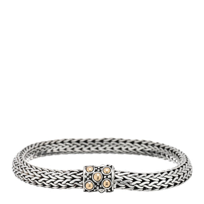 John Hardy Sterling Silver 18K Yellow Gold 7mm Jaisalmer Classic Chain Dot Bracelet 1 of 3