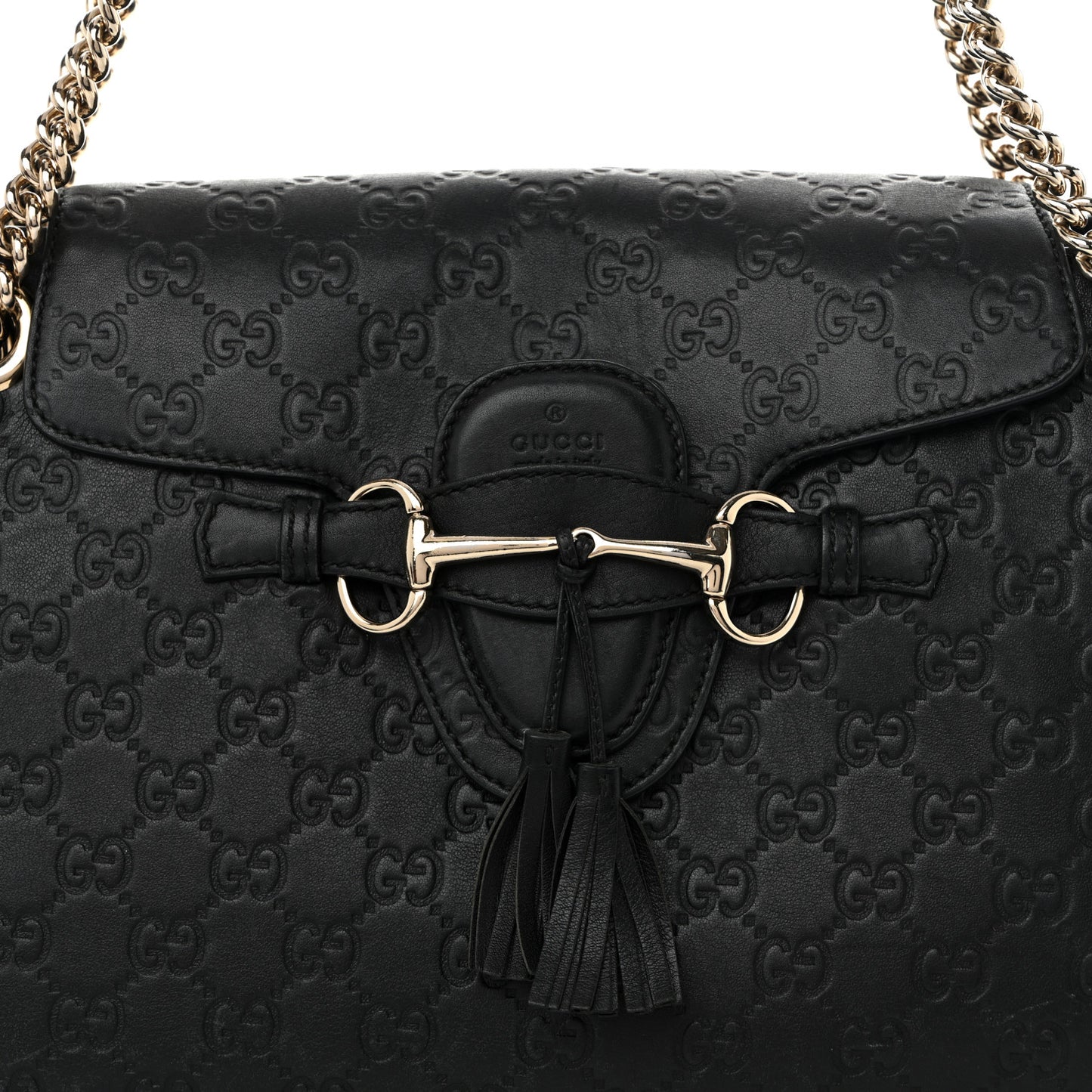 Guccissima Large Emily Chain Shoulder Bag Black