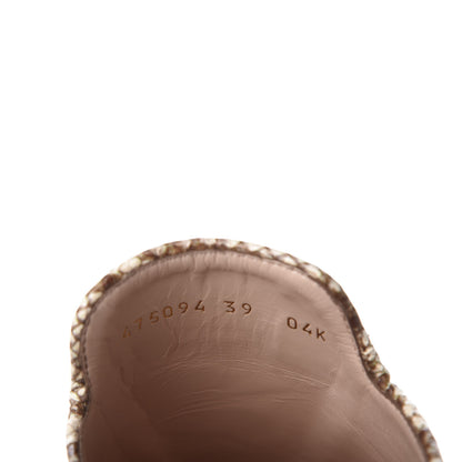 Gucci Straw Elaphe Womens Princetown Slippers 39 Natural Cream Brown 10 of 11