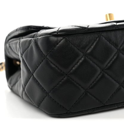 Chanel Lambskin Quilted Mini Pearl Crush Flap Black 9 of 11