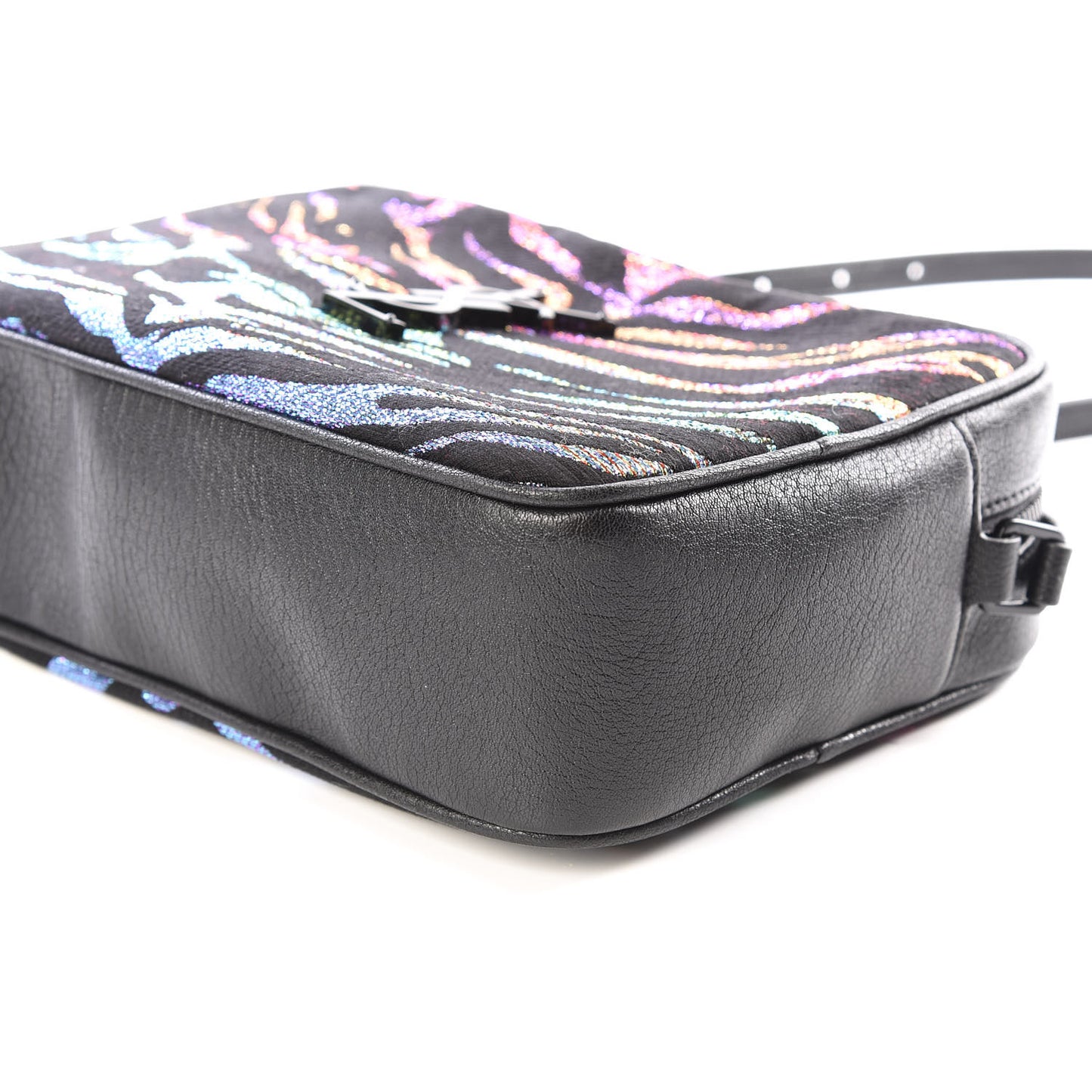 Canvas Calfskin Metallic Tiger Print Monogram Lou Camera Bag Multicolor