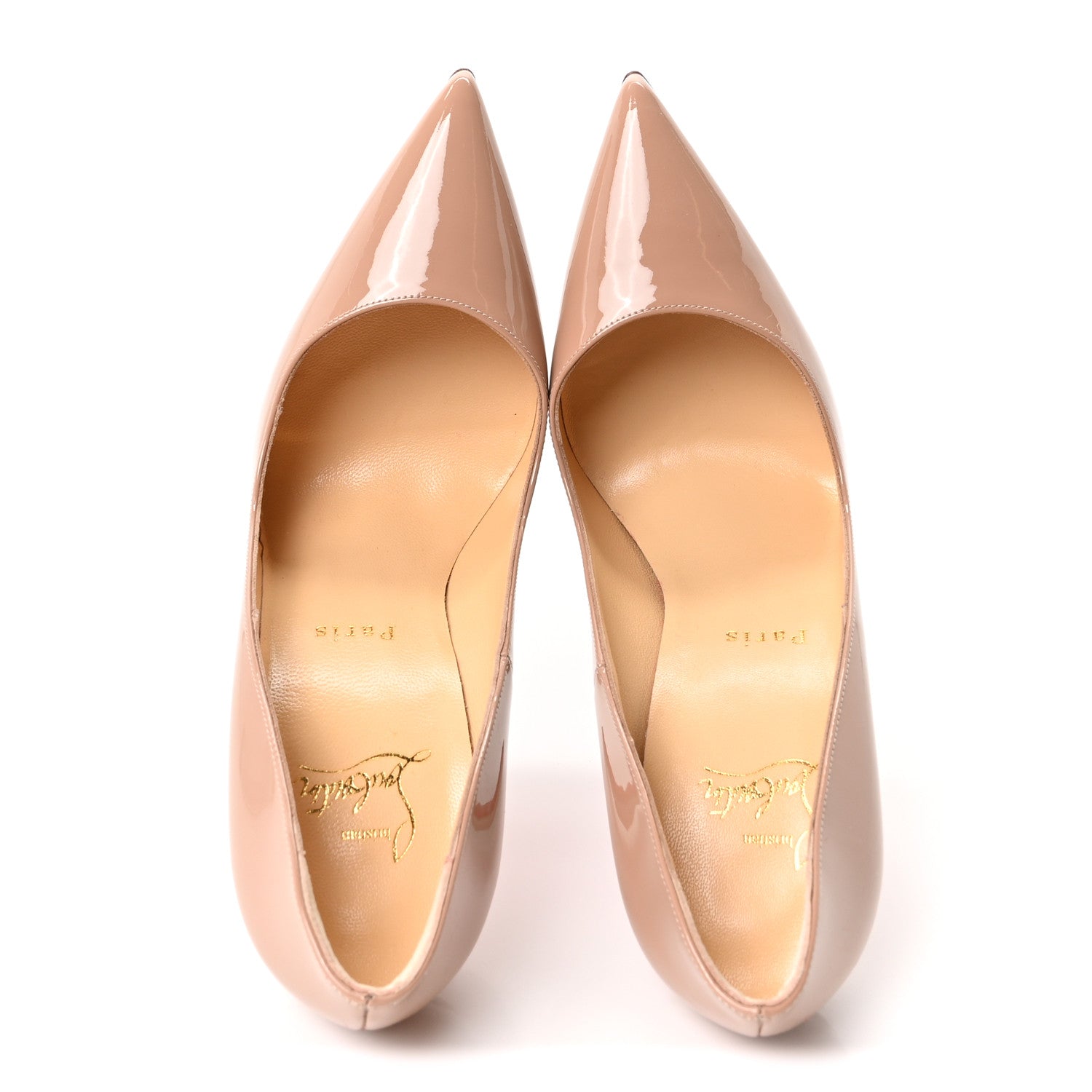 Christian Louboutin Patent So Kate 120 Pumps 37.5 Nude 2 of 9