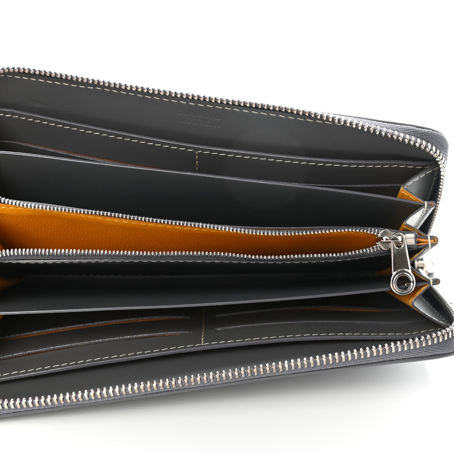 Goyard Goyardine Matignon Zip Around GM Wallet Grey 5 of 7