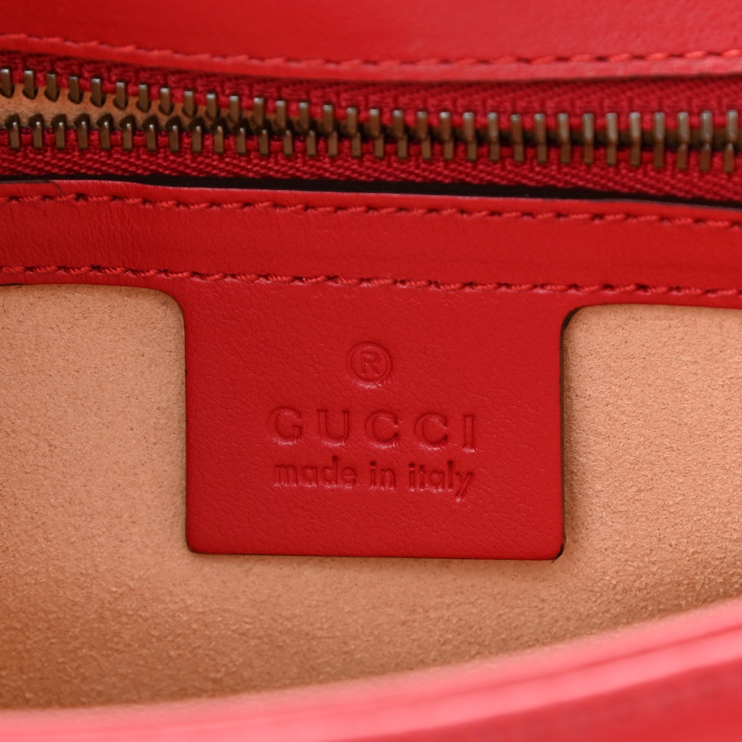 Gucci Calfskin Matelasse Small GG Marmont Top Handle Shoulder Bag Hibiscus Red 6 of 10