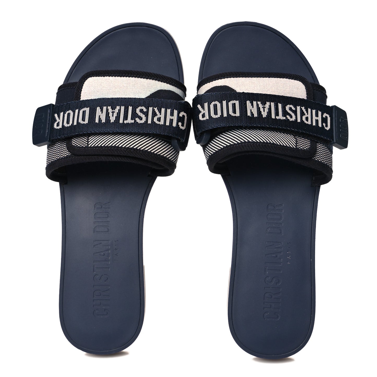 Technical Stretch Fabric Camouflage Dio(r)evolution Slide Sandals 37 Deep Blue