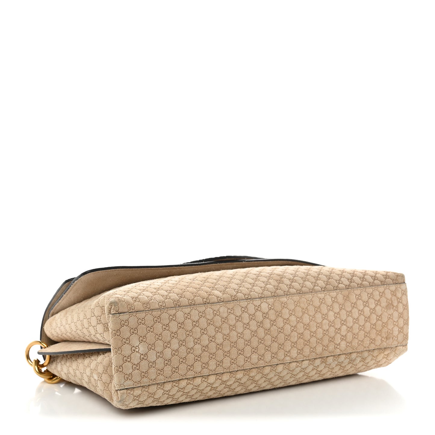 Micro GG Suede Large Chain Shoulder Bag Beige