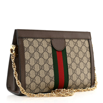 Gucci GG Supreme Monogram Web Small Ophidia Chain Shoulder Bag Brown 3 of 10