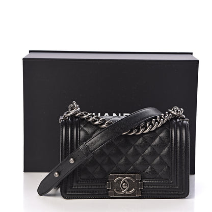 Chanel Caviar Quilted Small Boy Flap Black 8 of 8