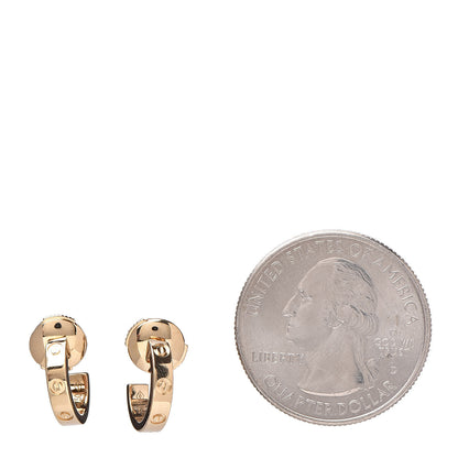 Cartier 18K Yellow Gold Small LOVE Hoop Earrings 2 of 6