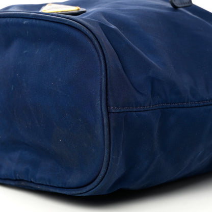 Prada Saffiano Tessuto Nylon Vela Bucket Wristlet Blue 10 of 16