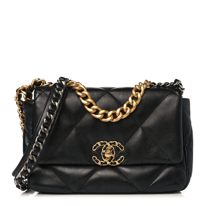Chanel Lambskin Quilted Medium Chanel 19 Flap Black 1 of 10
