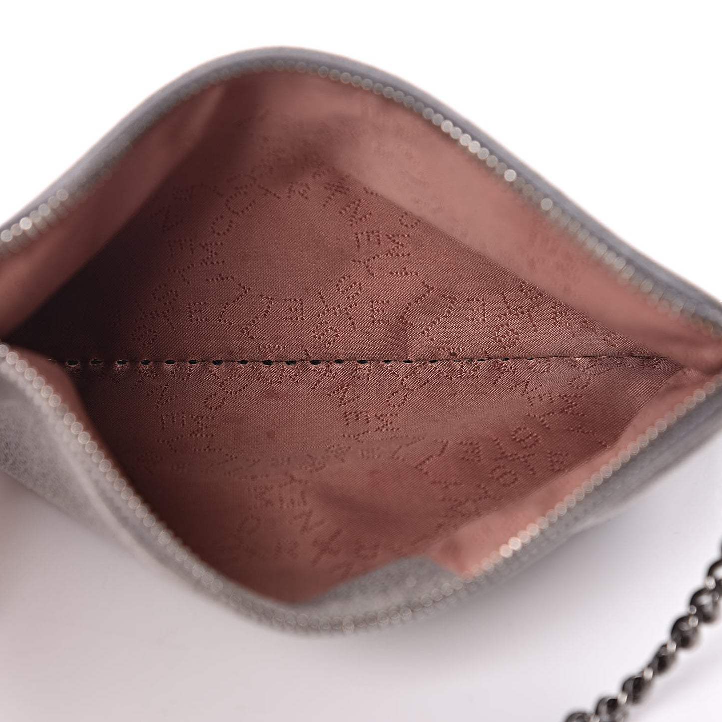 Shaggy Deer Falabella Clutch Light Grey