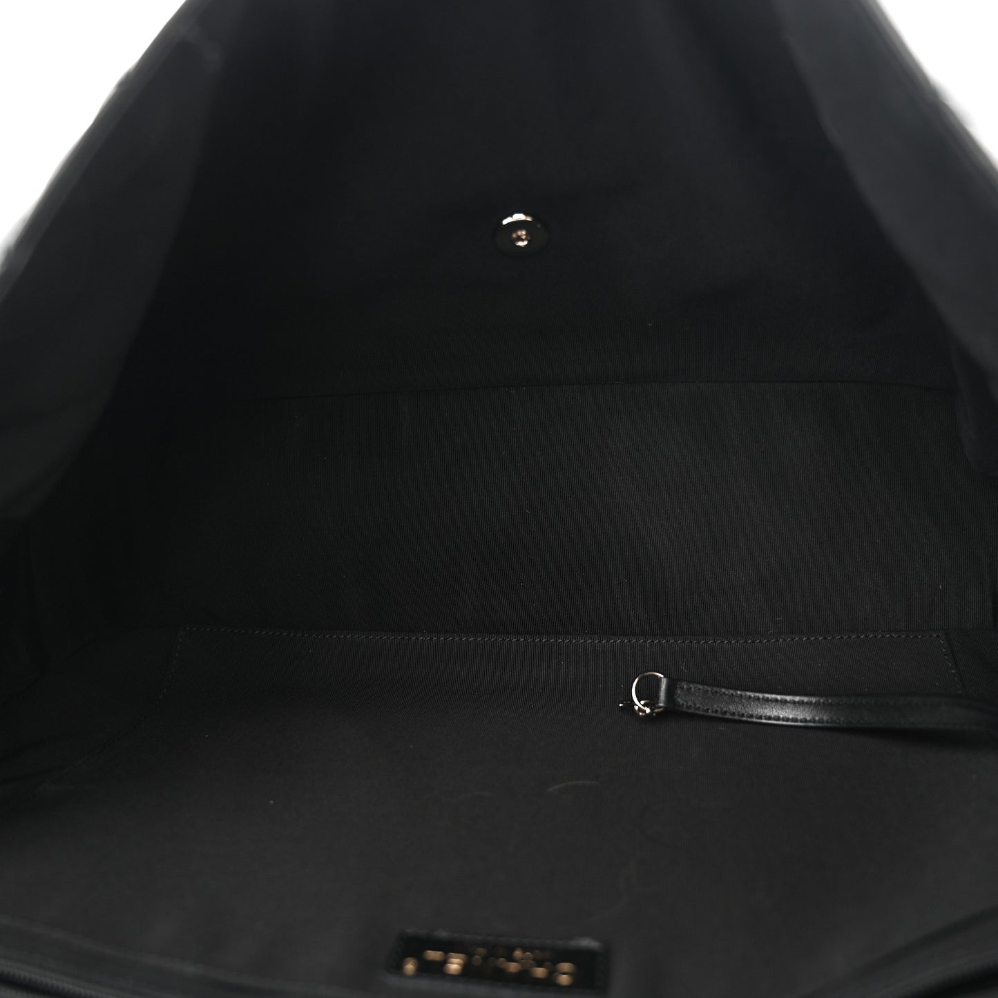 Metallized Calfskin Quilted Small XXL Travel Flap Bag Black