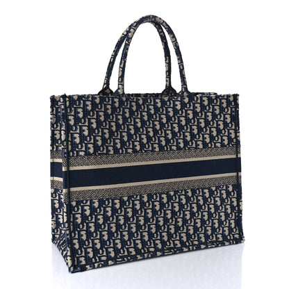 Christian Dior Oblique Large Book Tote Blue Multicolor 3 of 9