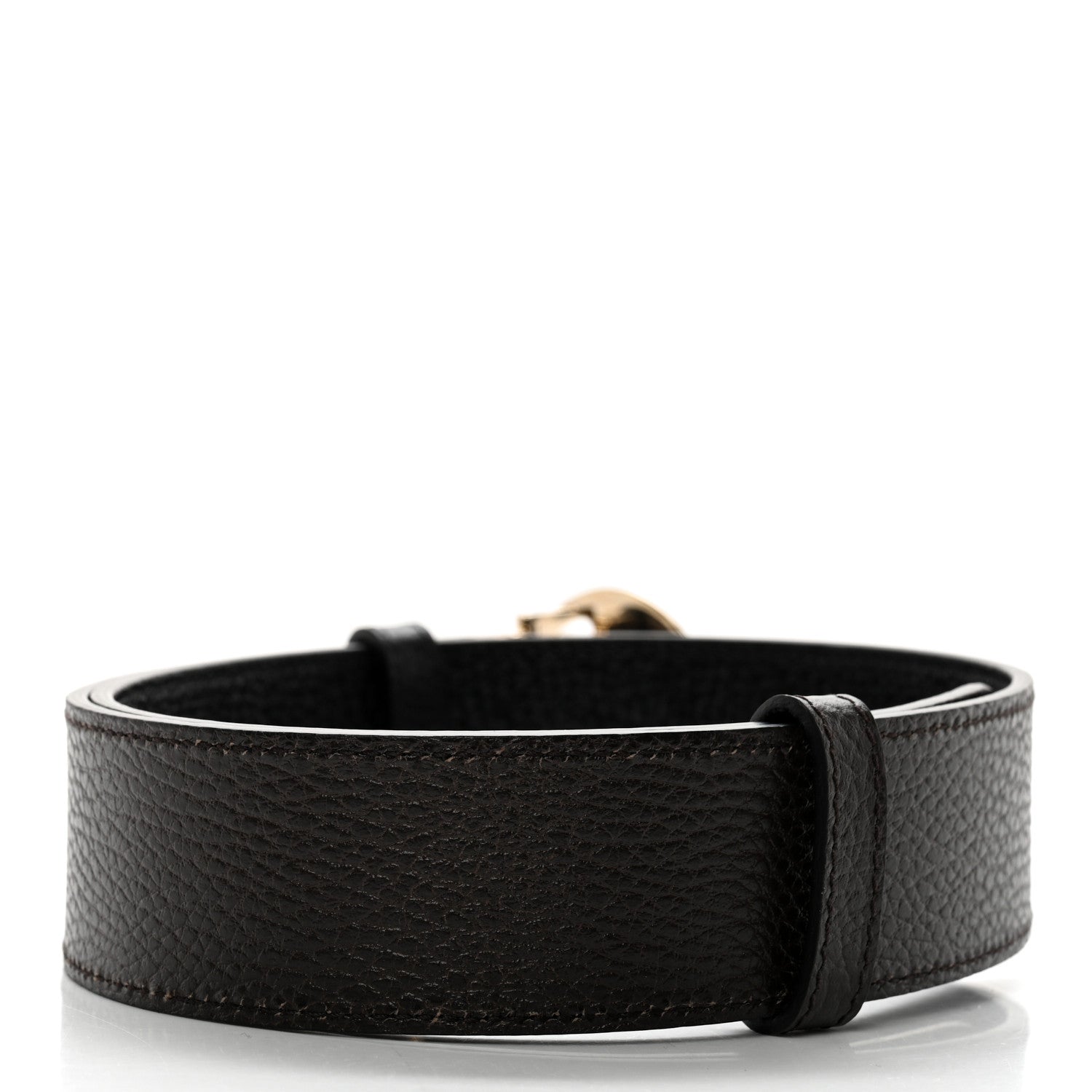 Gucci Dollar Calfskin 1973 Reversible Belt 75 30 Black Testa di Moro 2 of 7
