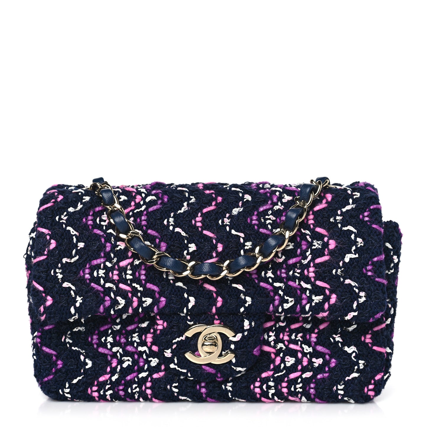 Cotton Mini Rectangular Flap Purple Multicolor
