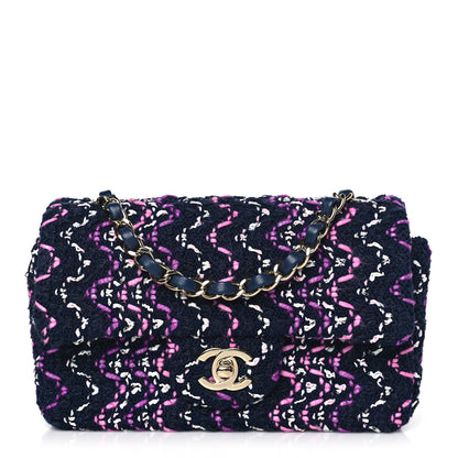 Chanel Cotton Mini Rectangular Flap Purple Multicolor 1 of 9