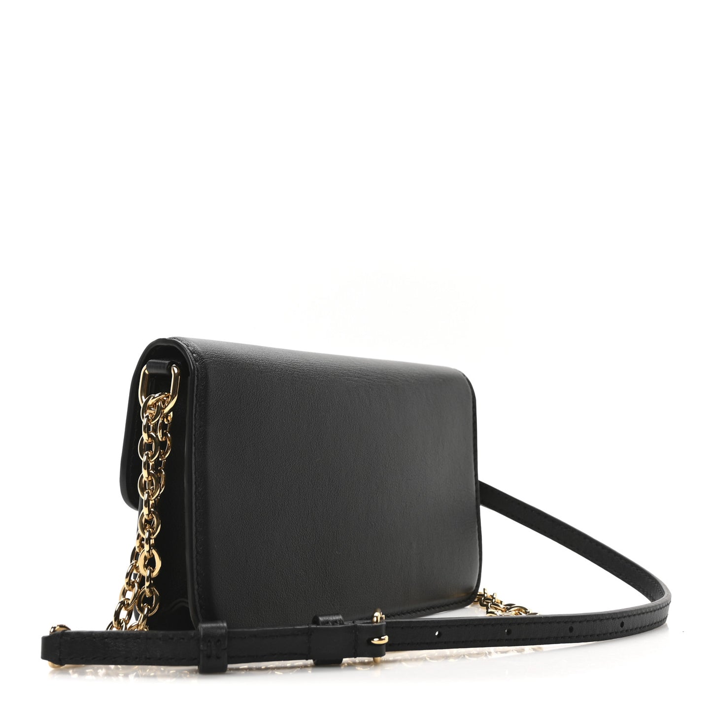 Calfskin LV Bloom Wallet On Chain Black