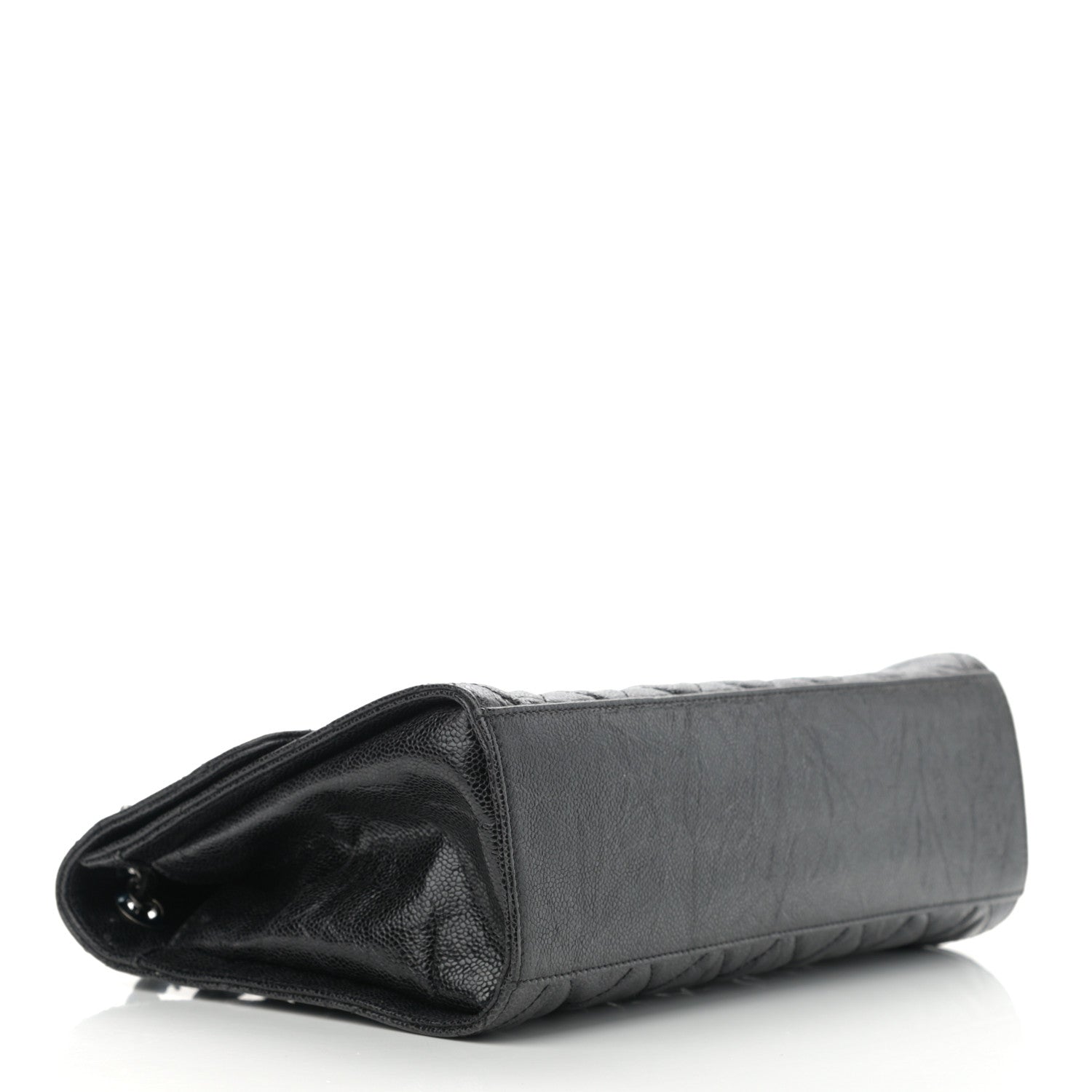 Chanel Crumpled Grained Calfskin Jumbo CC Crave Flap Black 4 of 10