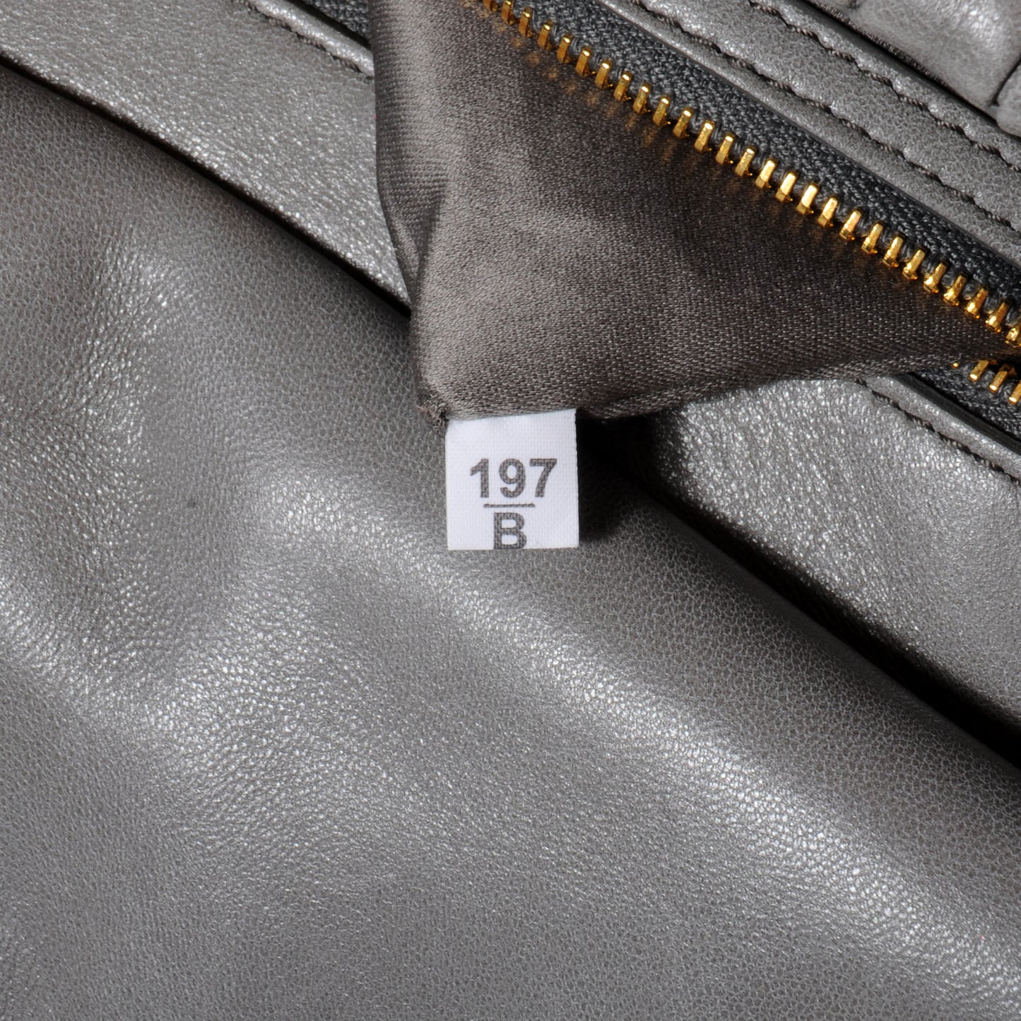 Leather Matelasse Frame Bag Grey