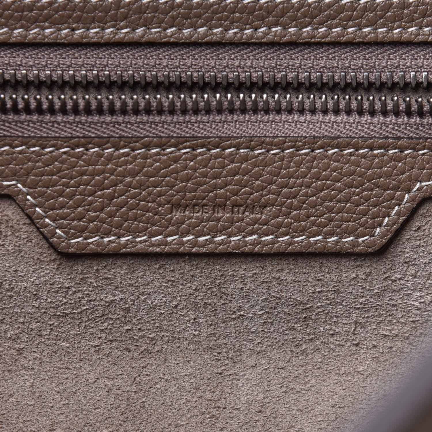Celine Drummed Calfskin Mini Luggage Souris 6 of 12