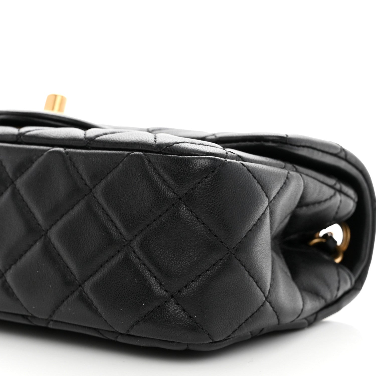 Chanel Lambskin Quilted Mini Rectangular Pearl Crush Flap Black 10 of 11