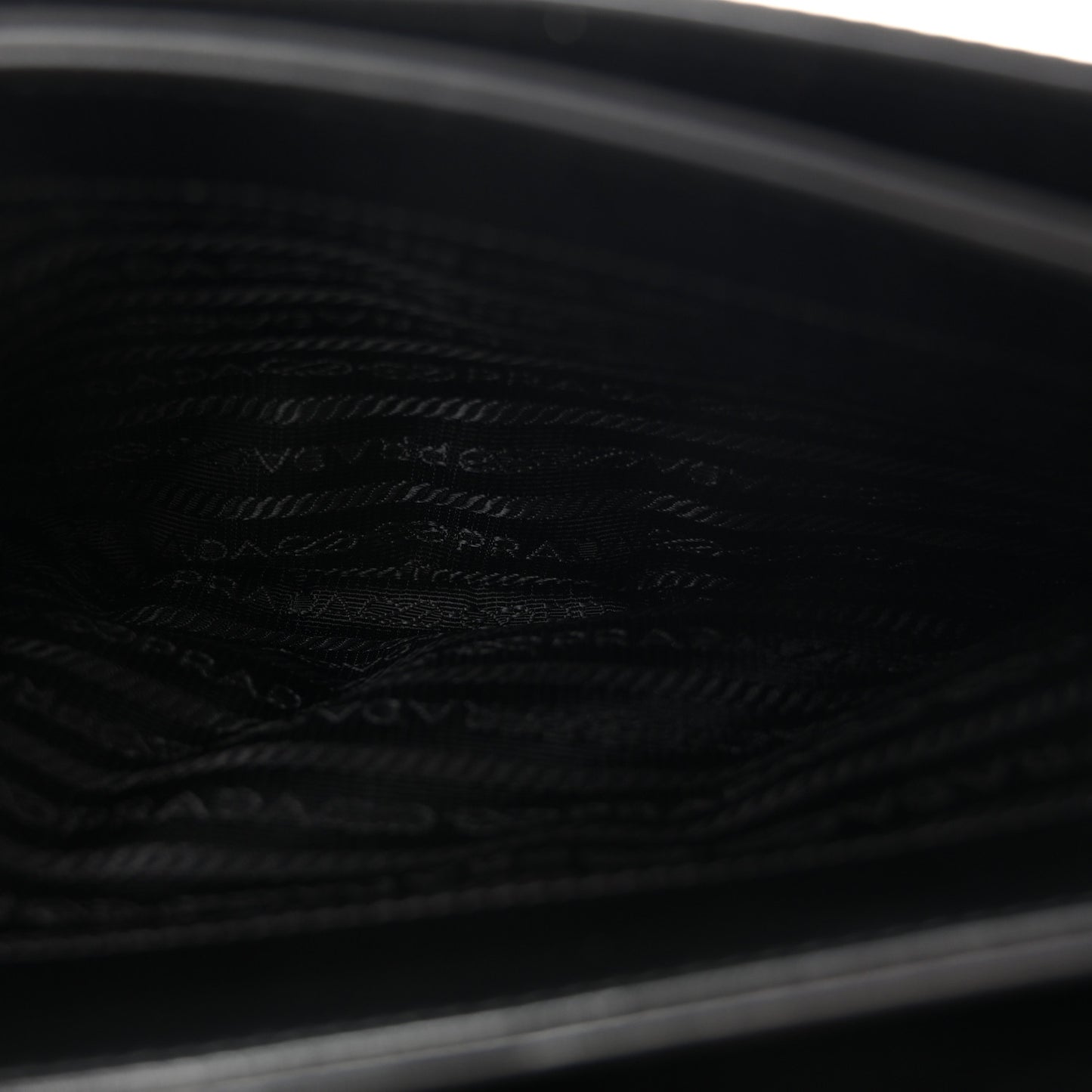 Saffiano Tessuto Nylon Chain Shoulder Bag Black
