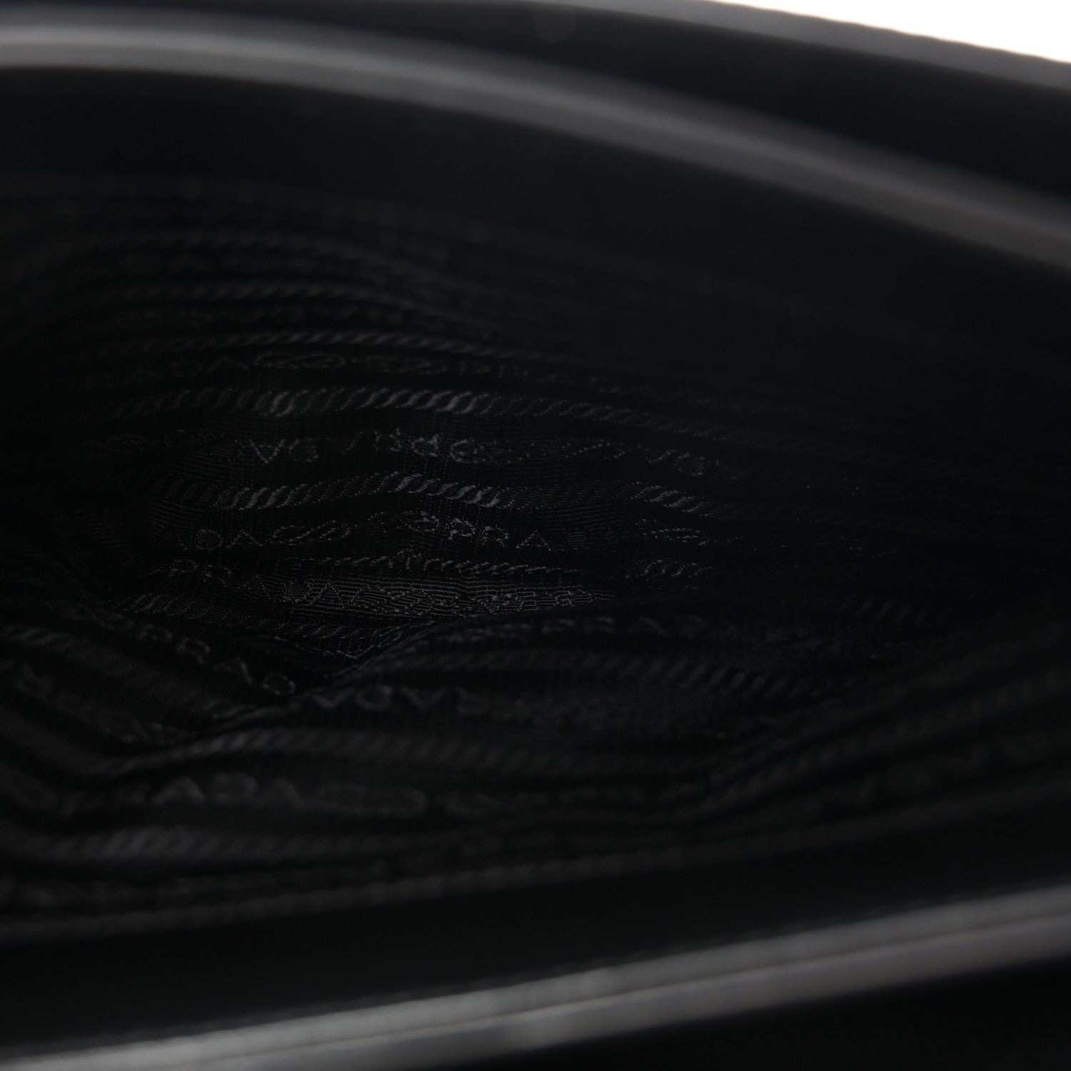 Prada Saffiano Tessuto Nylon Chain Shoulder Bag Black 5 of 11