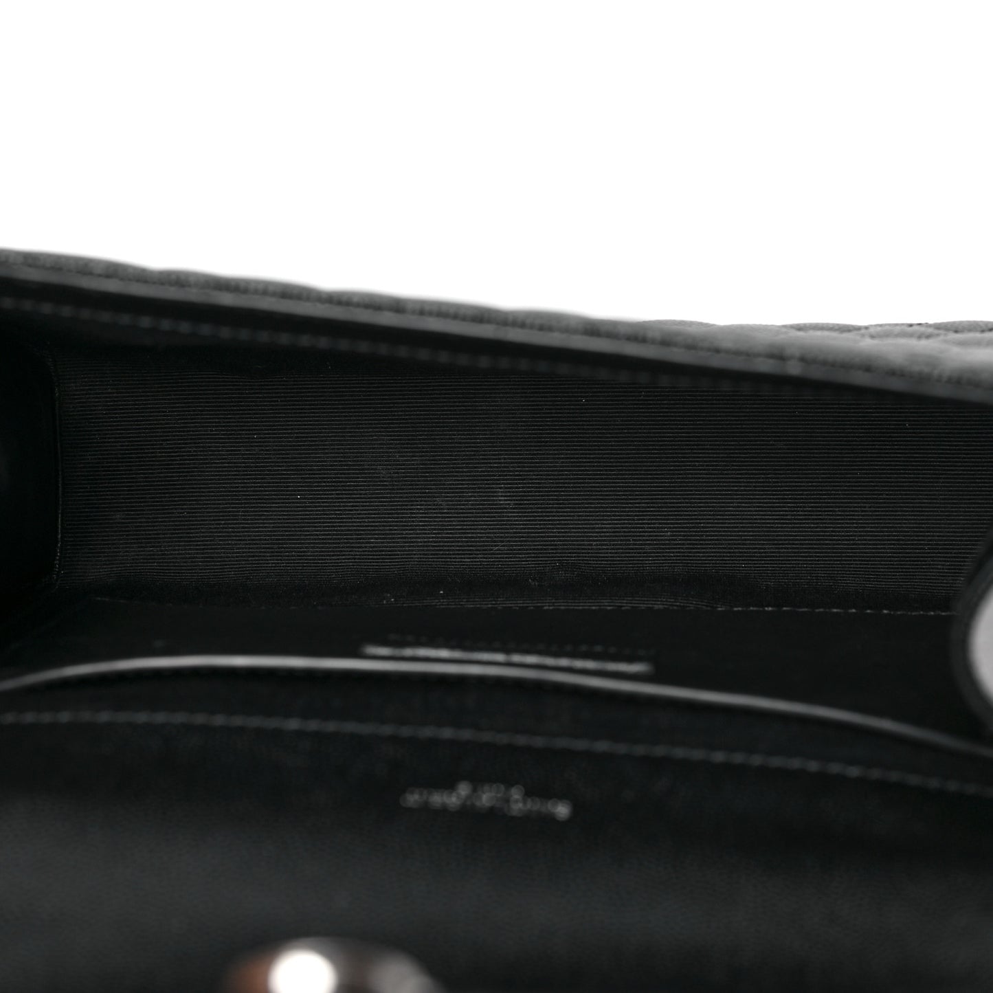 Grain De Poudre Textured Mixed Matelasse Triquilt Medium Monogram Satchel Black