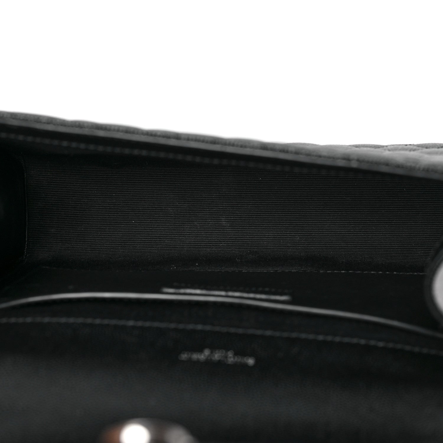 Saint Laurent Grain De Poudre Textured Mixed Matelasse Triquilt Medium Monogram Satchel Black 5 of 9