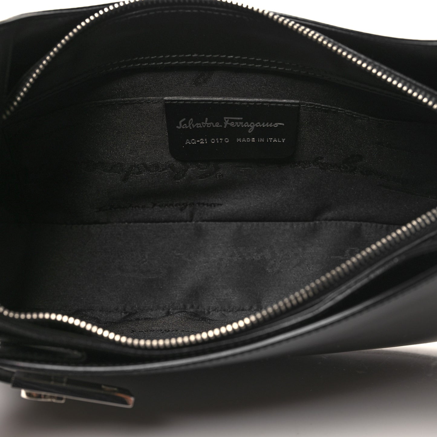Soft Calfskin Gancini Hobo Black