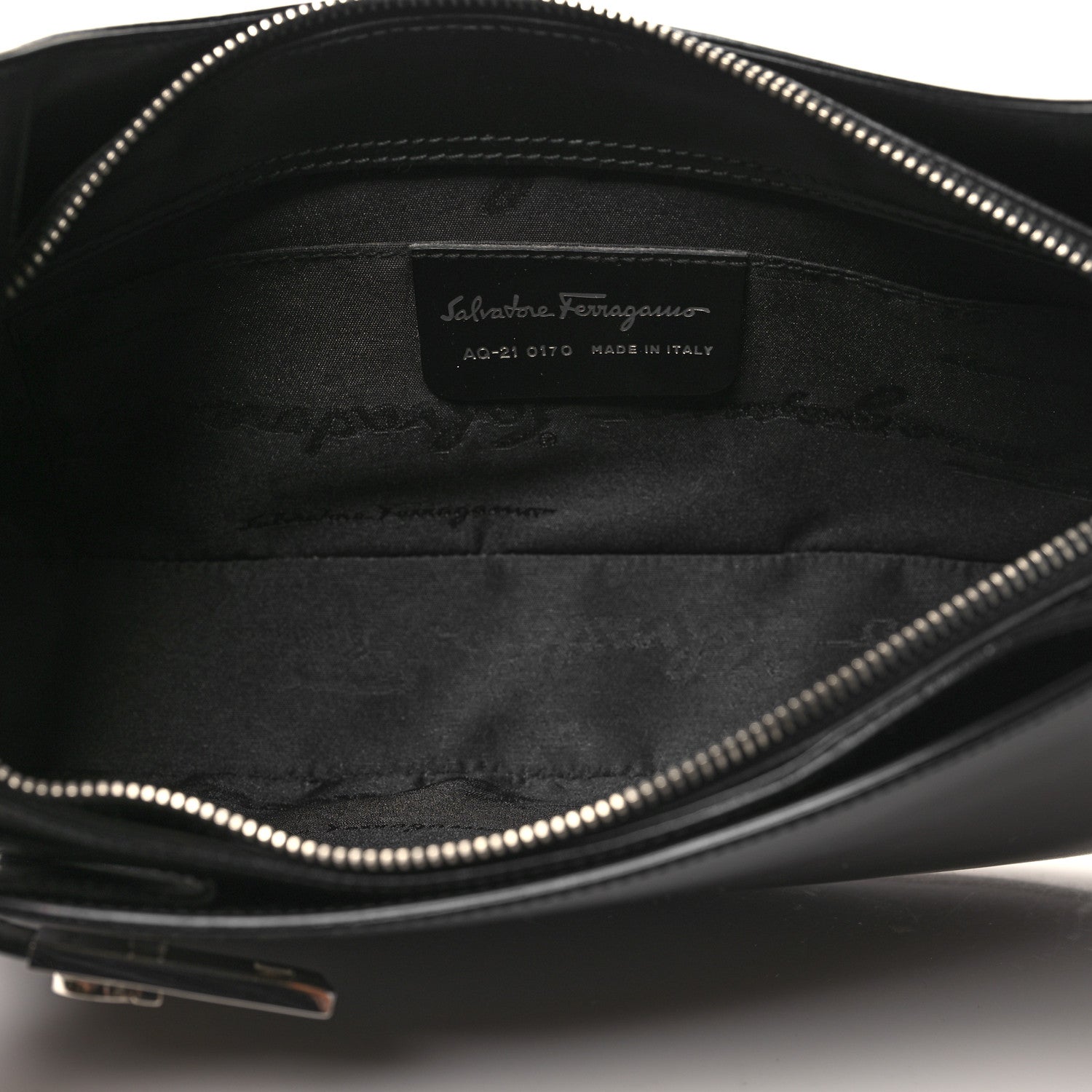Salvatore Ferragamo Soft Calfskin Gancini Hobo Black 5 of 10