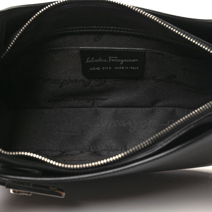 Salvatore Ferragamo Soft Calfskin Gancini Hobo Black 5 of 10