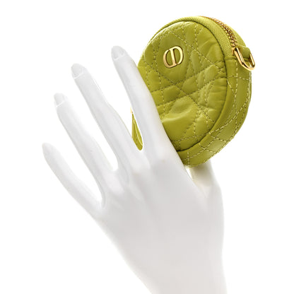 Christian Dior Lambskin Mini Cannage Round Caro Crossbody Pouch Lime 2 of 10
