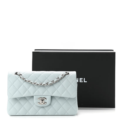 Chanel Caviar Quilted Small Double Flap Light Blue 11 of 11