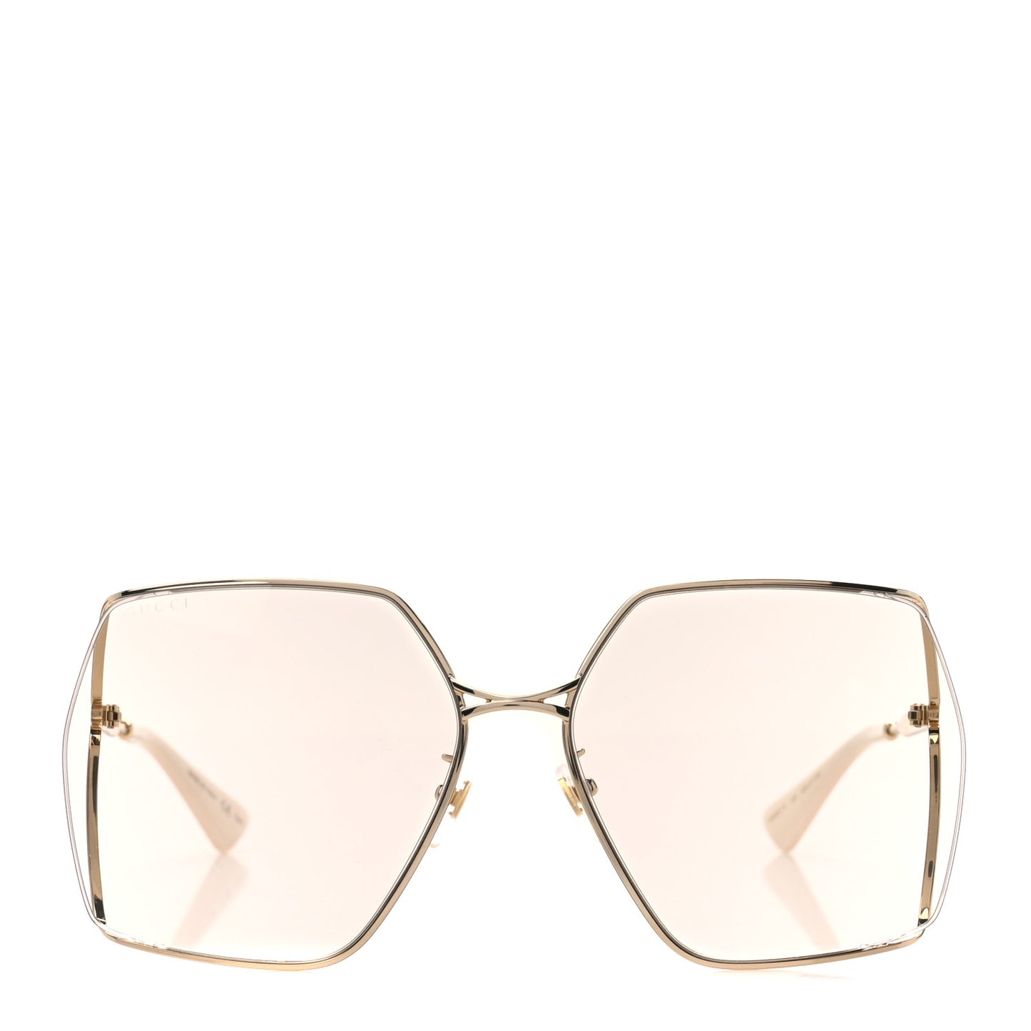 Metal Square Frame Sunglasses GG0817S Gold
