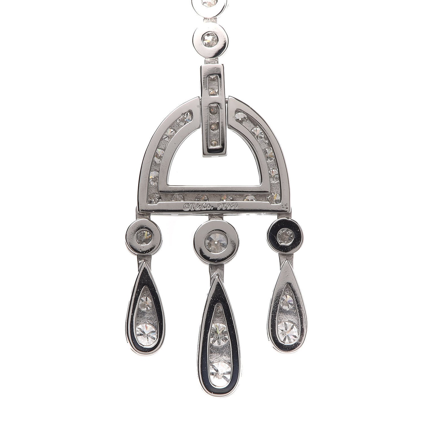 Platinum Diamond Jazz Buckle Pendant Necklace