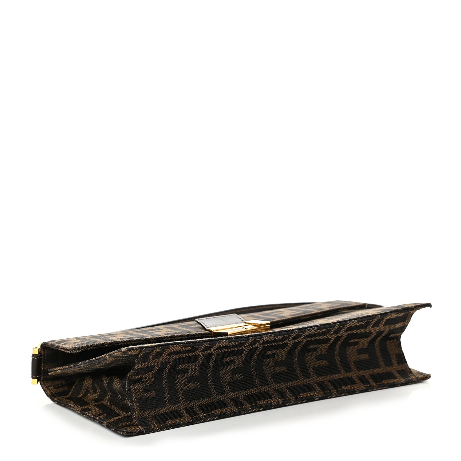 Fendi Zucca Calfskin Shoulder Bag Tobacco 3 of 10