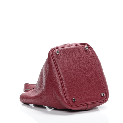 Hermes Taurillon Clemence Picotin Lock 18 PM Rubis 4 of 7