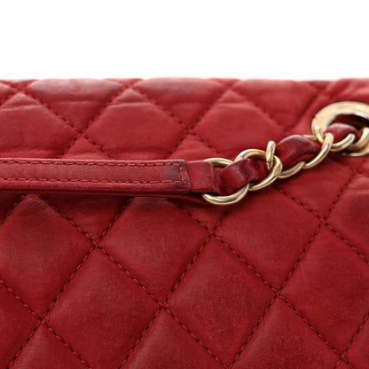 Chanel Iridescent Calfskin Large Chic Quilt Flap Red 13 of 15