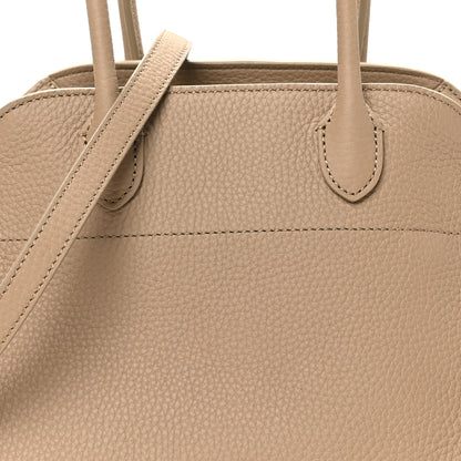 The Row Grained Calfskin Soft Margaux 10 Bag Dark Taupe 7 of 9