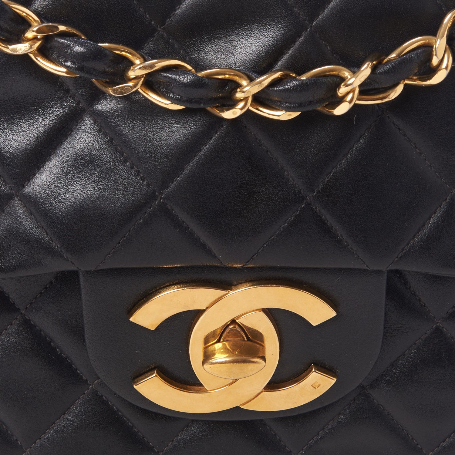 Chanel Lambskin Quilted XL Jumbo Single Flap Black 8 of 10