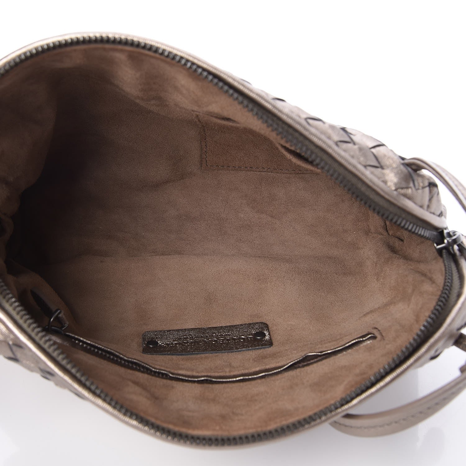 Bottega Veneta Metallic Grosgrain Intrecciato Pillow Crossbody Messenger Fume 5 of 7