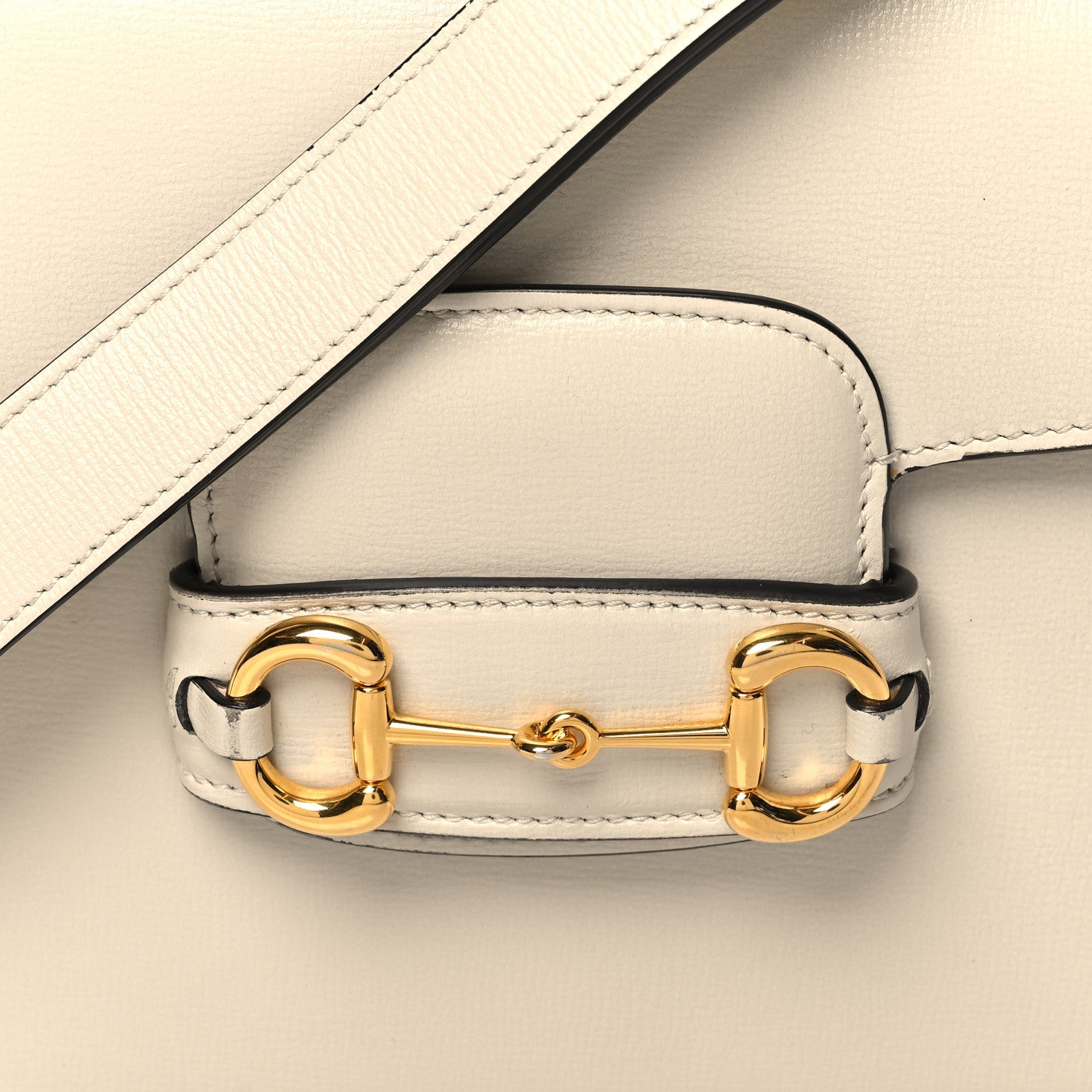 Gucci Azalea Calfskin Horsebit 1955 Shoulder Bag Mystic White 9 of 12
