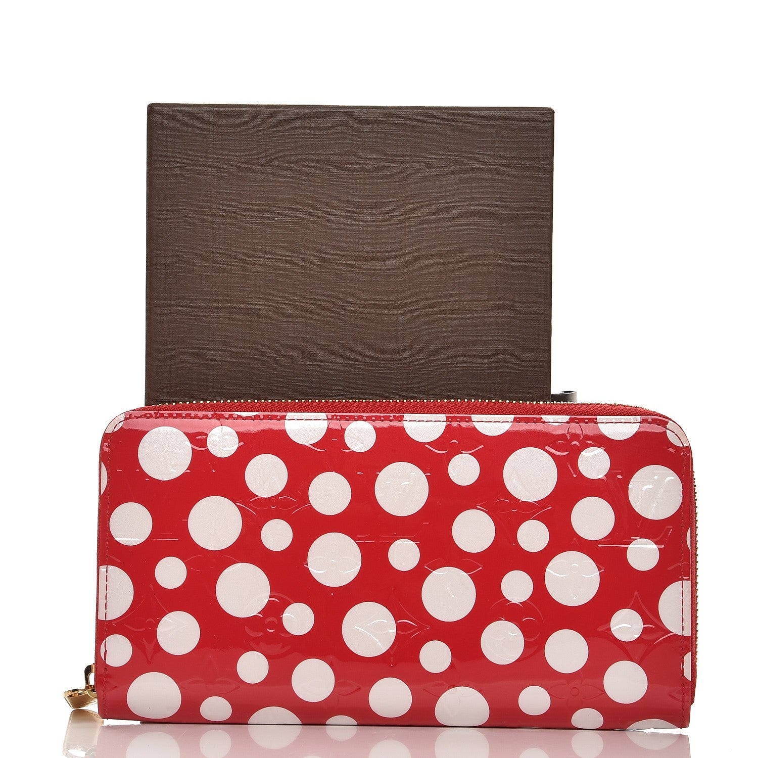 Louis Vuitton Vernis Kusama Infinity Dots Zippy Wallet Red 8 of 8